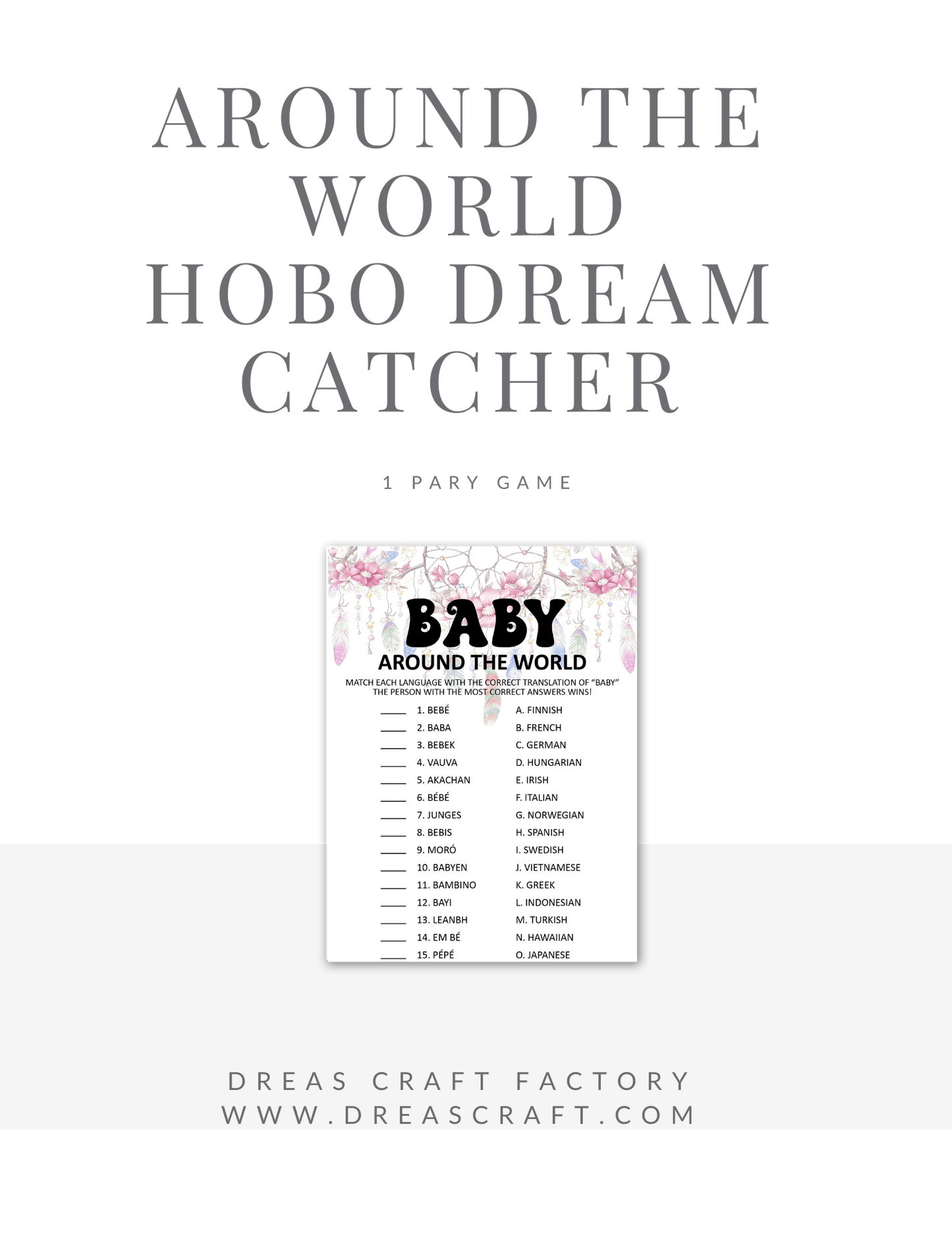 Baby Around the World Boho Theme