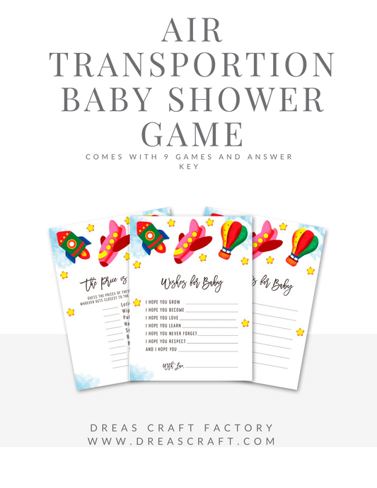 Air Transport Baby Shower Games