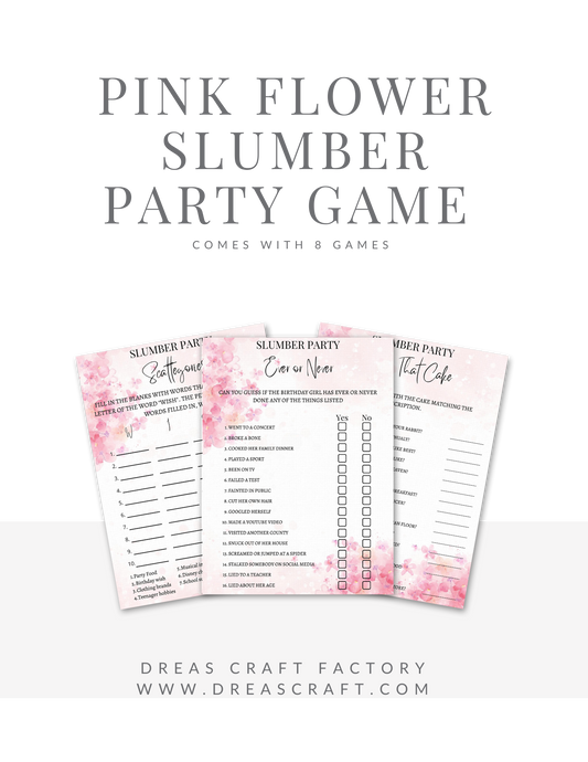 Pink Teen Slumber Party Game