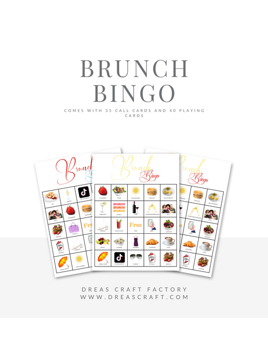 Brunch Party Bingo Game