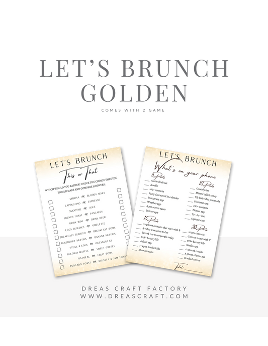 Let's Do Brunch Game- Golden