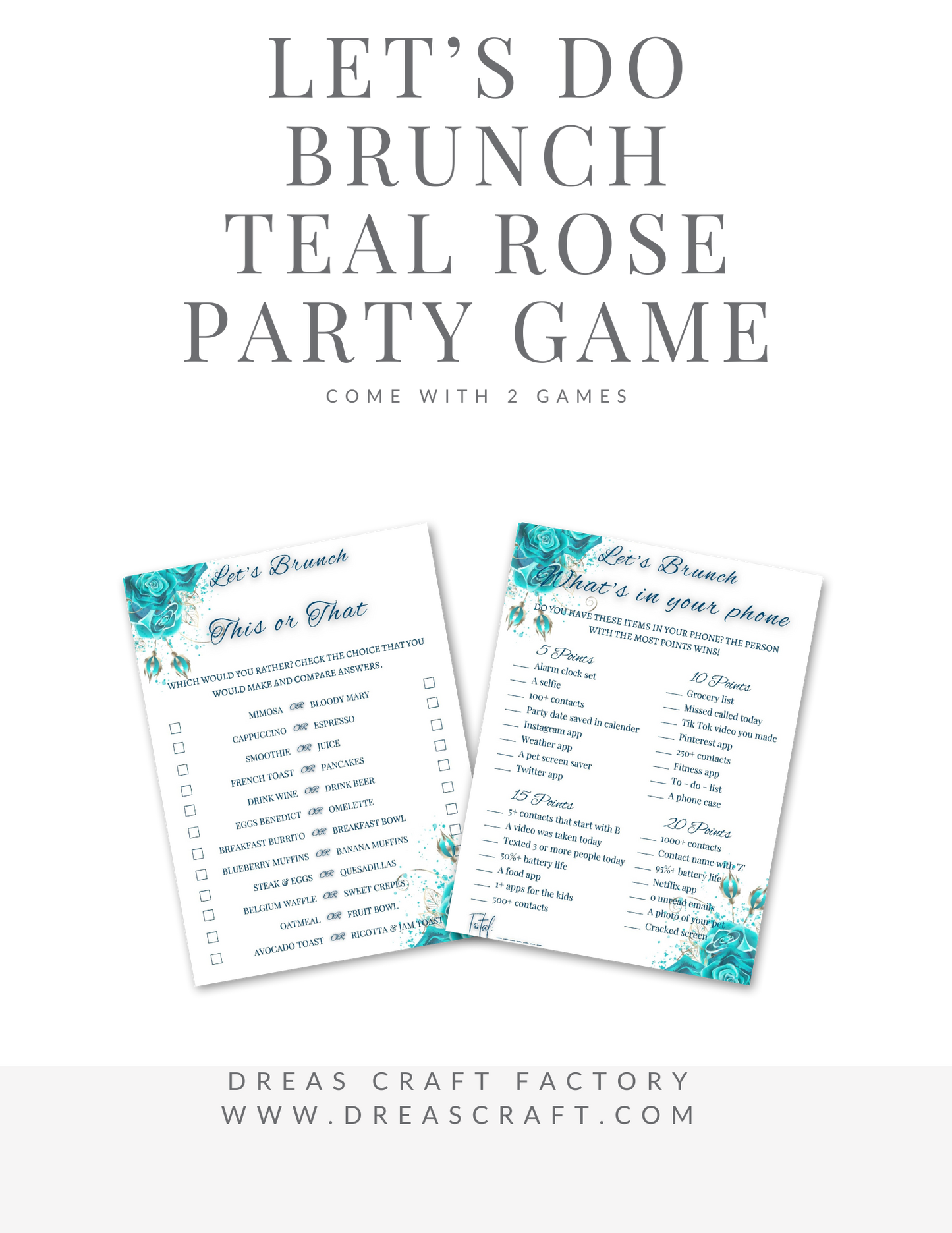 Let's Do Brunch - Teal