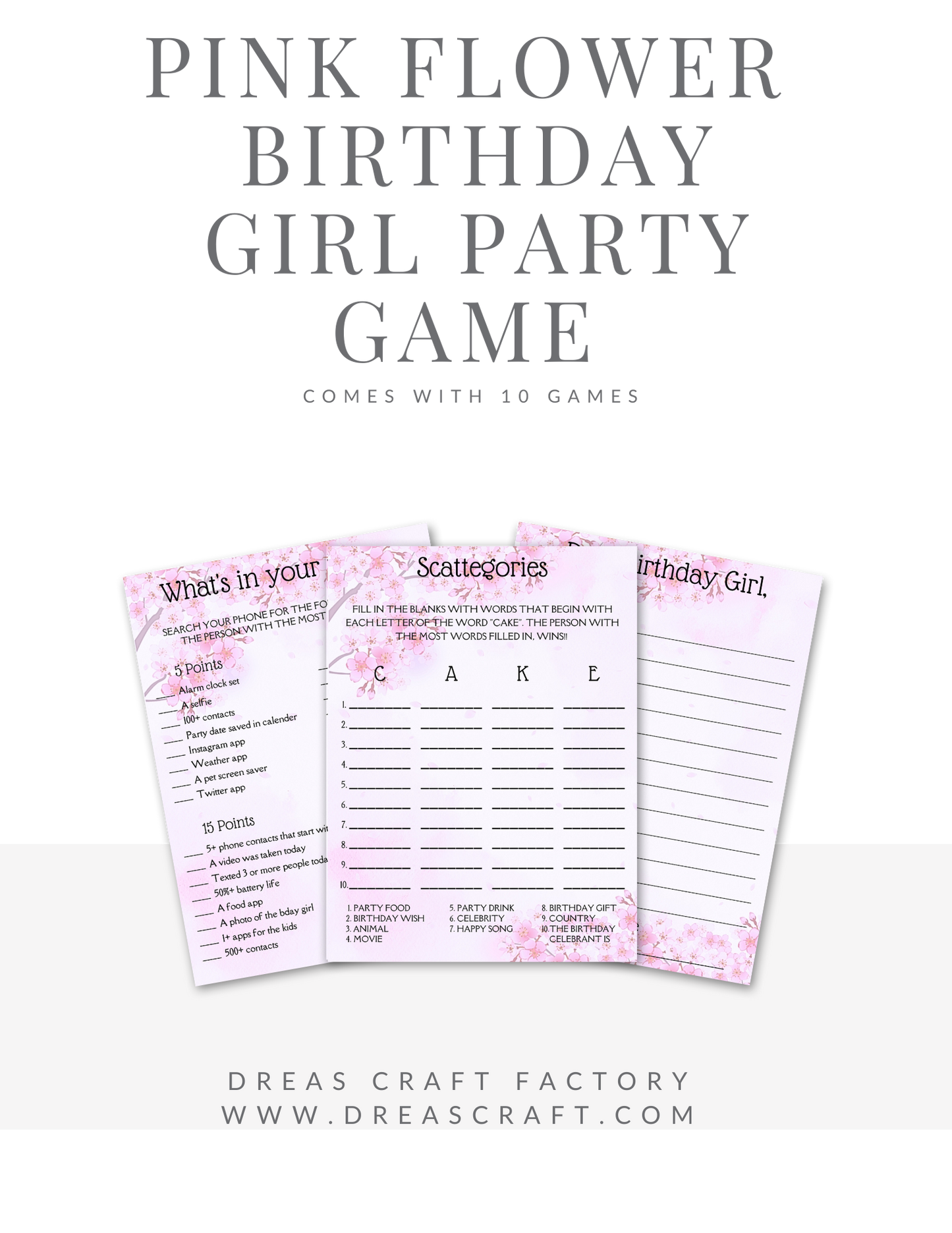 10 Pink Birthday Games for Girls