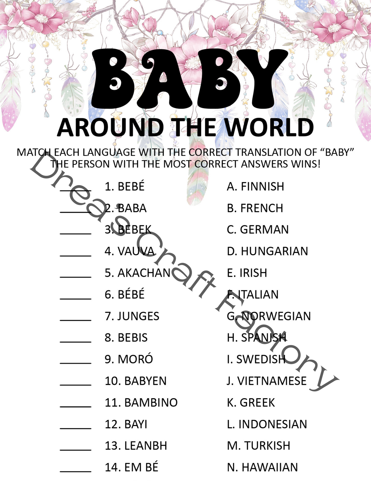 Baby Around the World Boho Theme