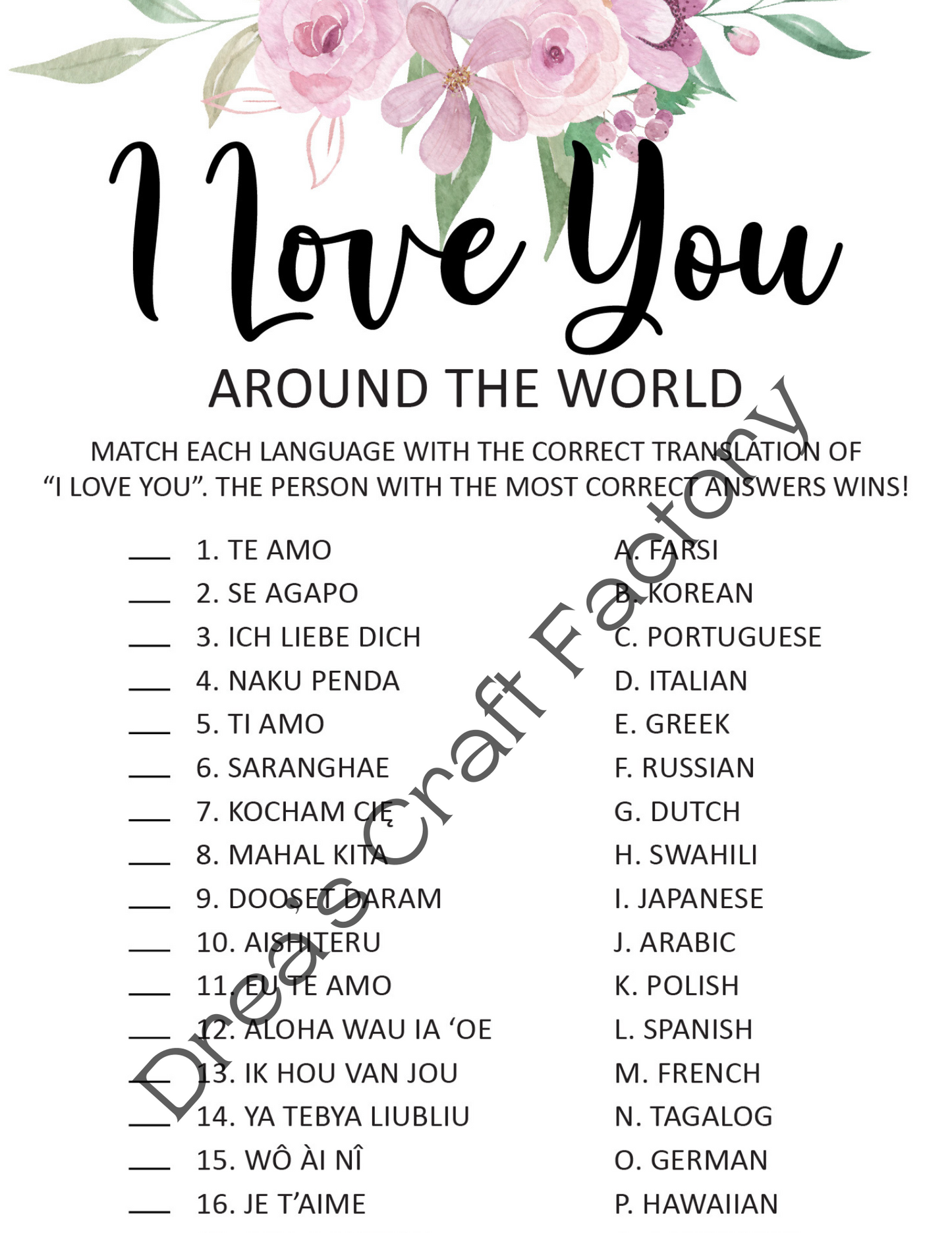 I Love You From Around The World