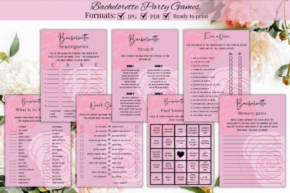 Pink Roses Bachelorette Party Game